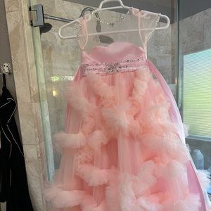 Girls Size 6-7 pink gown